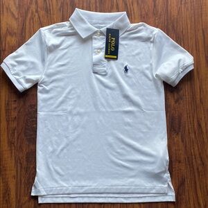 Ralph Lauren Kids White Performance Short-Sleeve Polo (Size 8)